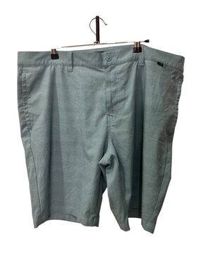 Travis Mathew Teal Flat Front Performance Shorts size 40